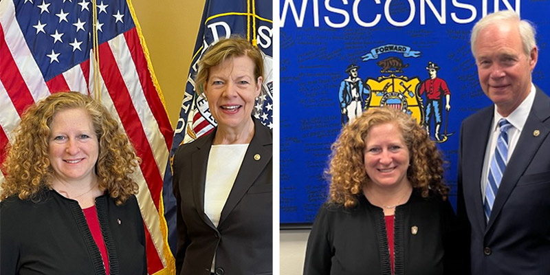 Chancellor Mnookin meets with Wisconsin Senators Tammy Baldwin and Ron Johnson.